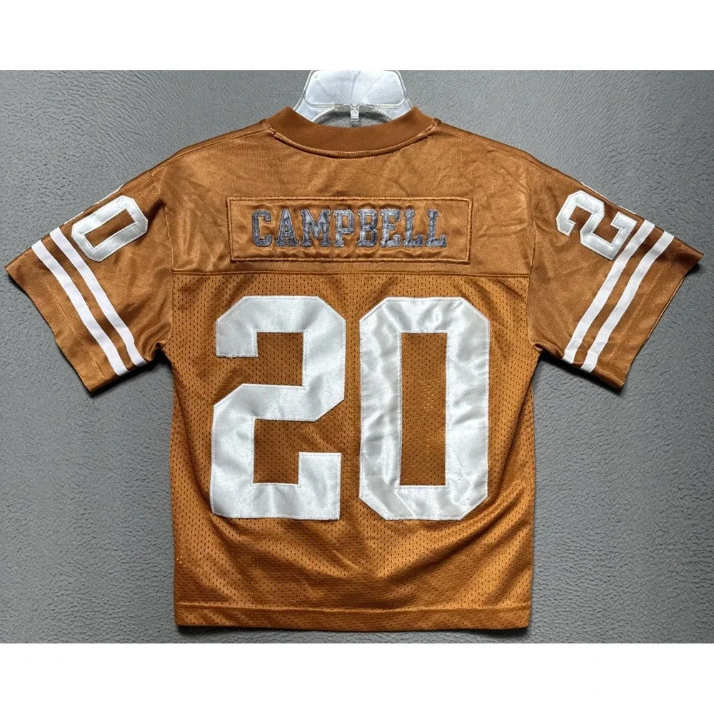 VTG Texas Longhorns Nike Earl Campbell Jersey Youth Size Small Grunge Distressed